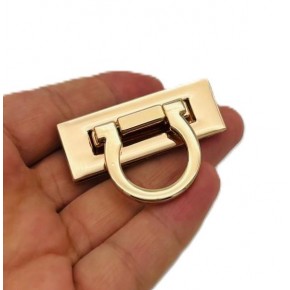 Çanta Aksesuar 4.5x3 Cm Light Gold Halkalı Kilit