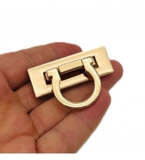 Çanta Aksesuar 4.5x3 Cm Light Gold Halkalı Kilit