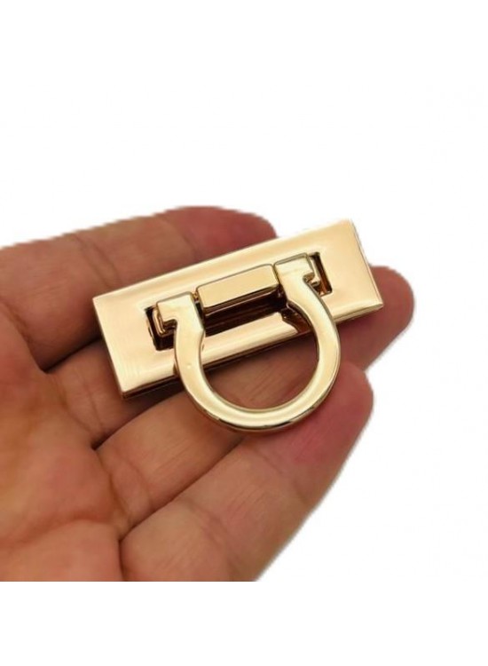Çanta Aksesuar 4.5x3 Cm Light Gold Halkalı Kilit
