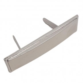 Çanta Aksesuar 4.8x1.4 cm Metal Etiket Plaka Süs Gümüş Renk 1 Adet