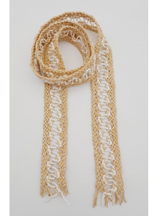 Çanta Aksesuar 4 cm Bej Beyaz Renk Hasır Örgü Model Kolon 1 Metre Çanta Aksesuar 4 cm Bej Beyaz Renk Hasır Örgü Model Kolon 1 Metre