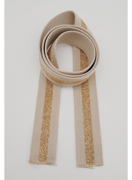 Çanta Aksesuar 4 Cm Bej Renk Simli Polyester Kolon 2 Metre Çanta Aksesuar 4 Cm Bej Renk Simli Polyester Kolon 2 Metre