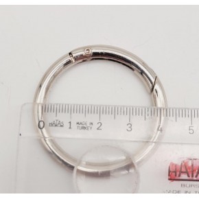 Çanta Aksesuar 4 Cm Gümüş Yaylı Halka 1 Adet