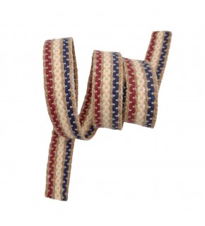 Çanta Aksesuar 4 cm Jüt Kolon Zincir Desen Lacivert Bordo Krem 1 Metre