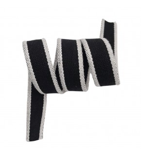 Çanta Aksesuar 4 cm Pamuklu Kolon Siyah Beyaz Renk 1 Metre