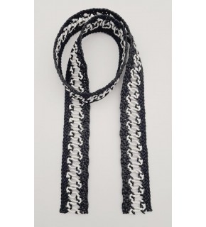 Çanta Aksesuar 4 cm Siyah Beyaz Renk Hasır Örgü Model Kolon 1 Metre