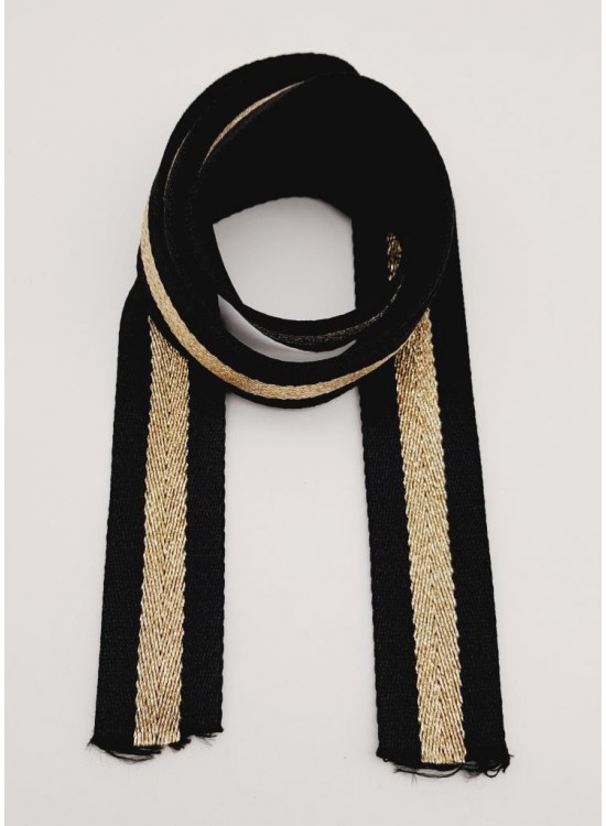 Çanta Aksesuar 4 Cm Siyah Renk Simli Polyester Kolon 1 Metre Çanta Aksesuar 4 Cm Siyah Renk Simli Polyester Kolon 1 Metre