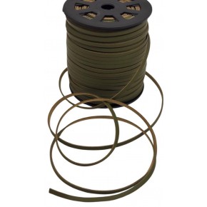 Çanta Aksesuar 4 mm Haki Yeşil Renk Suni Deri İp 5 Metre