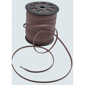 Çanta Aksesuar 4 mm Kahve Renk Suni Deri İp 5 Metre