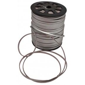 Çanta Aksesuar 4 mm Silver Renk Suni Deri İp 5 Metre