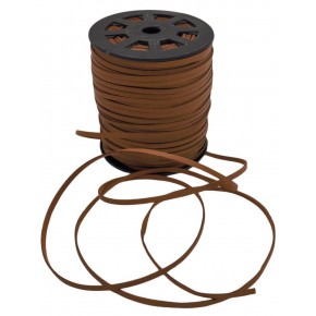 Çanta Aksesuar 4 mm Sütlü Kahve Renk Suni Deri İp 5 Metre