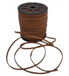 Çanta Aksesuar 4 mm Sütlü Kahve Renk Suni Deri İp 5 Metre