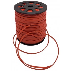 Çanta Aksesuar 4 mm Turuncu-Taba Renk Suni Deri İp 5 Metre