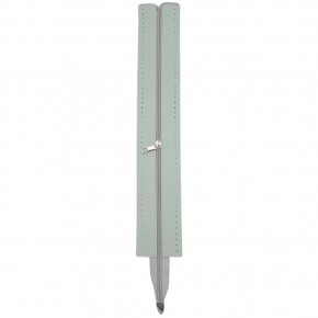 Çanta Aksesuar 40 cm Derili Fermuar Su Yeşili Renk Gümüş Metalli