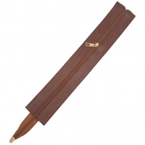 Çanta Aksesuar 40 cm Derili Fermuar Taba Renk Light Gold Metalli