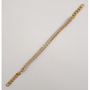 Çanta Aksesuar 40 cm Derili Zincir Bej Renk Açık Antik Metalli