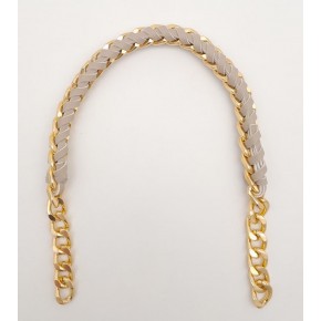 Çanta Aksesuar 40 cm Derili Zincir Bej Renk Light Gold Metalli