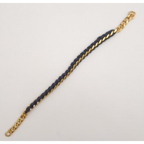 Çanta Aksesuar 40 cm Derili Zincir Lacivert Renk Açık Antik Metalli