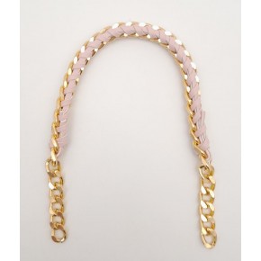 Çanta Aksesuar 40 cm Derili Zincir Pudra Renk Light Gold Metalli