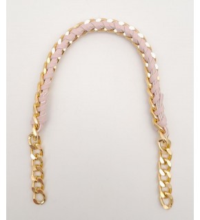 Çanta Aksesuar 40 cm Derili Zincir Pudra Renk Light Gold Metalli