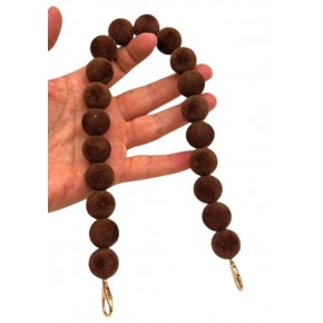 Çanta Aksesuar 40 Cm Kadife  Koyu Kahve Çanta Sapı Kancalı