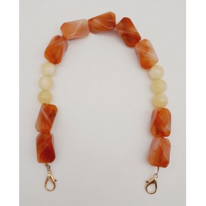 Çanta Aksesuar 40 cm Kancalı Akrilik Zincir Light Gold Metalli No:03