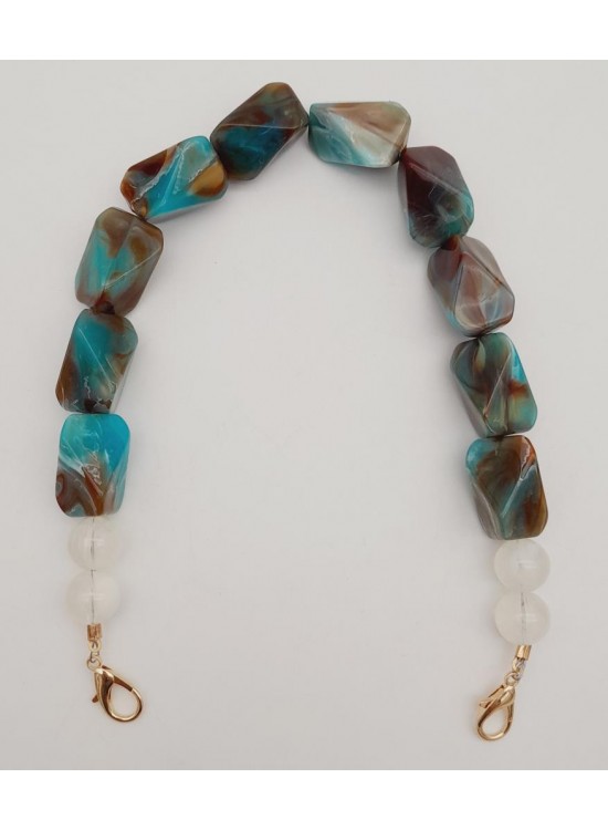 Çanta Aksesuar 40 cm Kancalı Akrilik Zincir Light Gold Metalli No:10