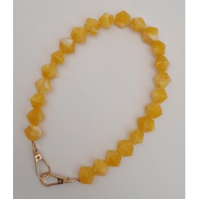 Çanta Aksesuar 40 cm Mini Sekizgen Akrilik Hardal Renk Çanta Sapı Light Gold Metalli