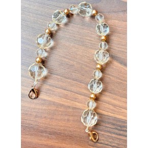 Çanta Aksesuar 40 Cm Şeffaf Bakır Petek Model  Çanta Sapı Light Metalli