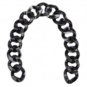 Çanta Aksesuar 41 cm Akrilik Zincir Füme Siyah Renk