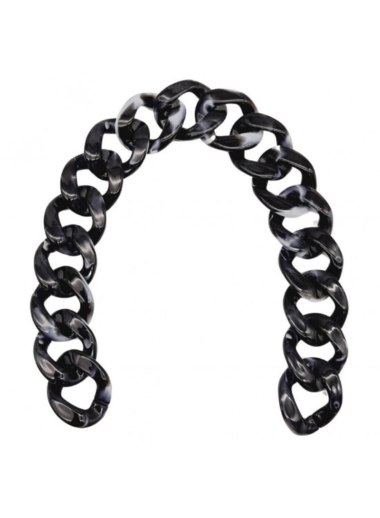 Çanta Aksesuar 41 cm Akrilik Zincir Füme Siyah Renk