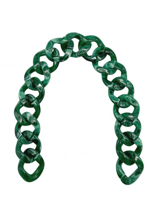 Çanta Aksesuar 41 cm Akrilik Zincir Zümrüt Yeşili Renk