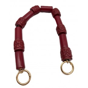 Çanta Aksesuar 41 Cm Bordo Renk Çanta Sapı Kancalı Light Gold Metalli