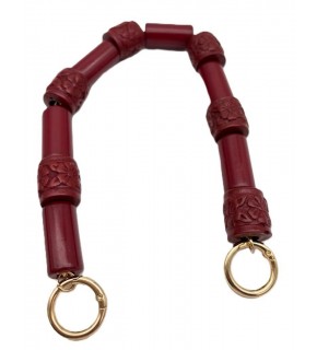 Çanta Aksesuar 41 Cm Bordo Renk Çanta Sapı Kancalı Light Gold Metalli