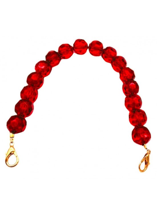 Çanta Aksesuar 41 Cm Kırmızı Petek Model  Çanta Sapı Light Metalli