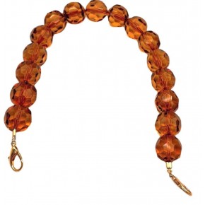 Çanta Aksesuar 41 Cm Şeffaf Bakır Petek Model  Çanta Sapı Light Metalli