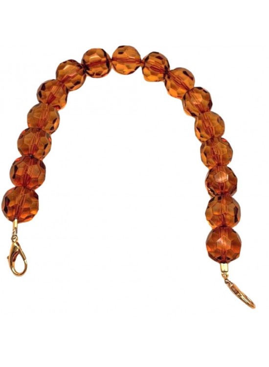 Çanta Aksesuar 41 Cm Şeffaf Bakır Petek Model  Çanta Sapı Light Metalli