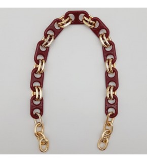 Çanta Aksesuar 42 Cm Akrilik Görünümlü Bordo Plastik Zincir Köprü Model
