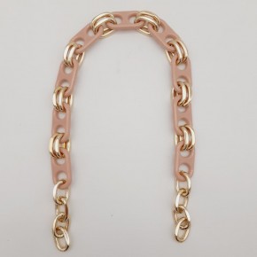 Çanta Aksesuar 42 Cm Akrilik Görünümlü Pudra Plastik Zincir Köprü Model