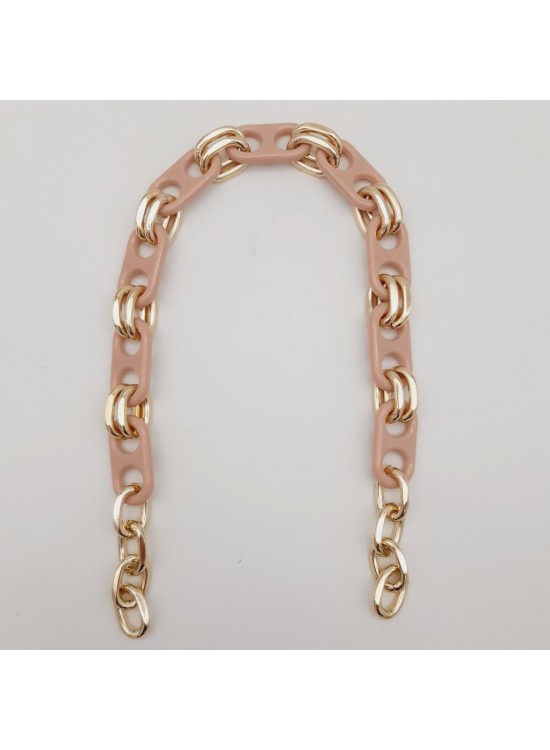 Çanta Aksesuar 42 Cm Akrilik Görünümlü Pudra Plastik Zincir Köprü Model