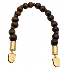 Çanta Aksesuar 42 cm Kulpluklu Ahşap Boncuklu Çanta Sapı