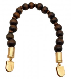 Çanta Aksesuar 42 cm Kulpluklu Ahşap Boncuklu Çanta Sapı