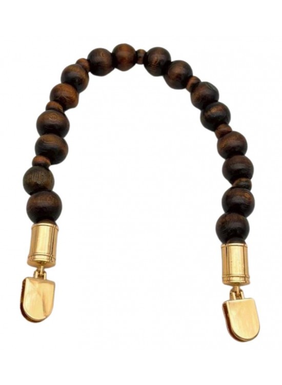 Çanta Aksesuar 42 cm Kulpluklu Ahşap Boncuklu Çanta Sapı Çanta Aksesuar 42 cm Kulpluklu Ahşap Boncuklu Çanta Sapı