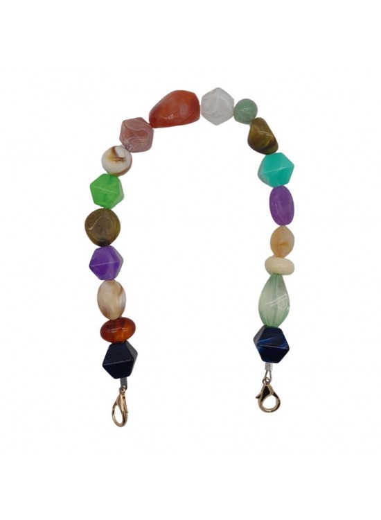 Çanta Aksesuar 42 cm Renkli Akrilik Çanta Sapı No:03 Light Gold Metalli