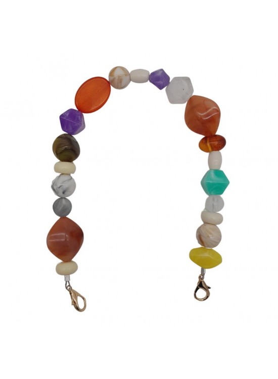 Çanta Aksesuar 42 cm Renkli Akrilik Çanta Sapı No:04 Light Gold Metalli