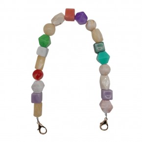 Çanta Aksesuar 42 cm Renkli Akrilik Çanta Sapı No:05 Light Gold Metalli