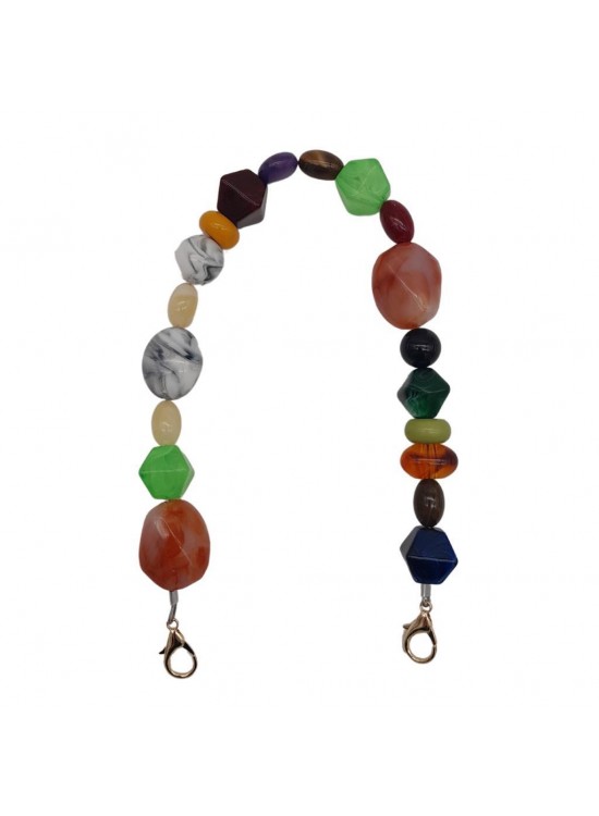 Çanta Aksesuar 42 cm Renkli Akrilik Çanta Sapı No:06 Light Gold Metalli