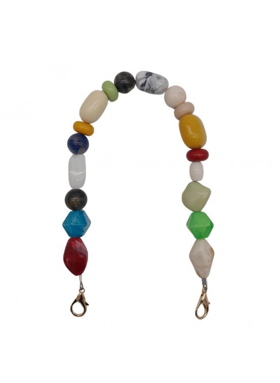 Çanta Aksesuar 42 cm Renkli Akrilik Çanta Sapı No:07 Light Gold Metalli