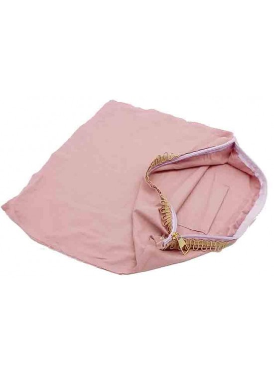 Çanta Aksesuar 43X43 Cm Dikilmiş Fermuarlı Astar Açık Gül Kurusu