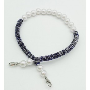 Çanta Aksesuar 45 cm Akrilik Pullu İncili Çanta Sapı No:13